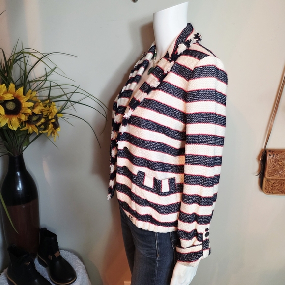 J. Crew Navy and White Striped Blazer - Picture 4 of 5